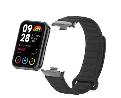 Silikonski pašček za uro za Xiaomi Band 9/8 Pro Black