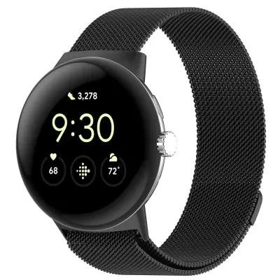 Milanski pas za uro Google Pixel Watch Black M