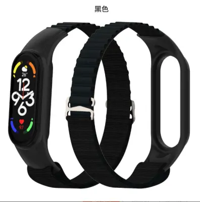 Najlonski pašček za uro za Xiaomi Smart Band 76543 Black