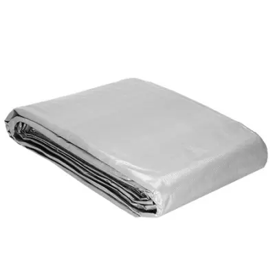 4x4m 210g/m2 siva debela zaščitna ponjava
