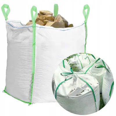 XL vreča za odpadke Stone Bag 1000 KG BigBag Bela - zelena