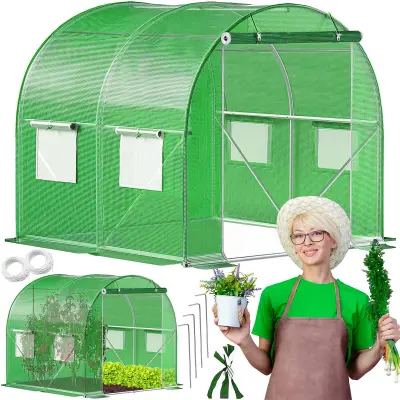 PLASTIČNI VRTNI TUNEL 200x200x200cm UV4 plastični vrtnarjenje PLASTIČNI RASTLINJAK