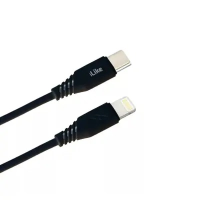 iLike CTL01 Durable TPE USB-C to Lightning Fast Charger Cable 1m Black
