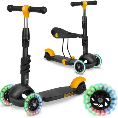Trikolesni skiro Ricokids Cubi - črno-oranžen