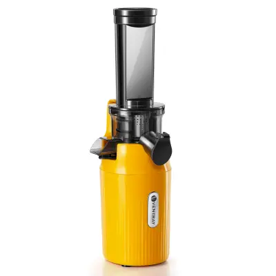 Sokovnik Ventray Majhen Ginnie, kompakten majhen sokovnik za hladno stiskanje, počasni sokovnik za žvečenje z nizko hitrostjo 60 vrtljajev na minuto,