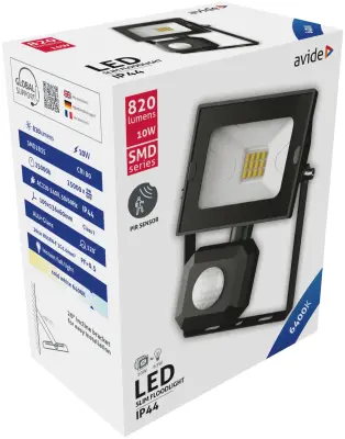 Avide 914022 Reflektor SMD LED Slim s senzorjem 10W CW 820 lm
