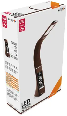 Avide 280515 Namizna svetilka LED Bussines Leather Calendar 6W NW