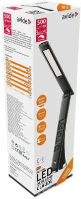 Avide 943886 Namizna svetilka Business Leather Claude Calandar LED 5W 5000K 500lm
