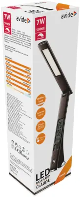 Avide 918549 Namizna svetilka LED Office Leather Claude Calendar NW 450 lm