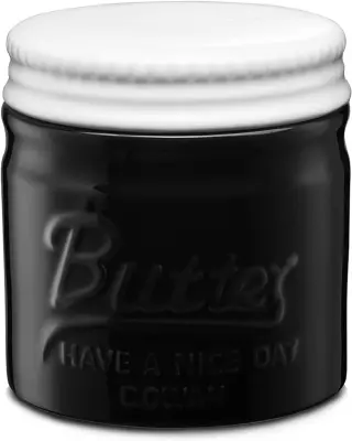 DOWAN posoda za maslo iz porcelana, francoska maslena skleda s pokrovom, ki jo lahko pustite na pultu, reliefna posoda za maslo z vodno linijo za mehk