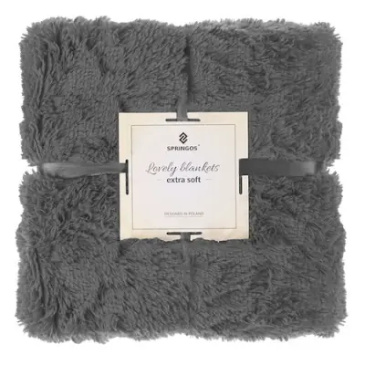 Posteljno pregrinjalo, 160x200 cm dvostranska odeja za sedežno garnituro grafitne barve.