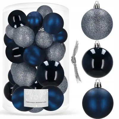 BOŽIČNE KROGE ZA BOŽIČNO JELKO 30 kosov SET 6/5/4 cm PREMIUM INDRUCTIBLE