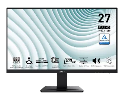 MSI PRO MP273A/27''/FHD/ 100HZ/1ms (MPRT) črn monitor