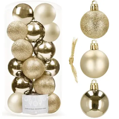 CA0843 SPRINGOS Komplet kroglic za božično drevo 20 kosov 4 cm plastičnih kroglic za okrasitev božičnega drevesa, za božične zabave in poroke