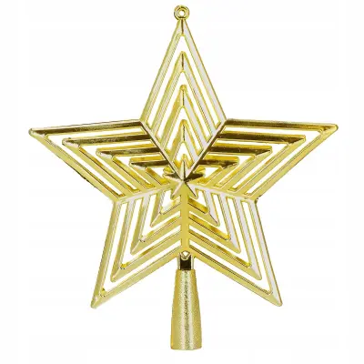 NASVET ZVEZDA ZA BOŽIČNO JELKO NEUNIČLJIV ZLATA ZVEZDA BOŽIČNI OKRASEK 23cm