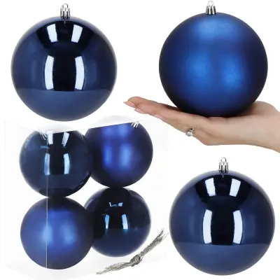 BOŽIČNO JELKO KROGLIČNI OKRASEK 4 KOS BOŽIČEK 12 CM NEUNIČLJIV SET OBESEKOV