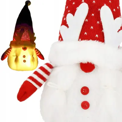 ELF LADY DWARF CHRISTMAS svetla 36cm GNOME LED dekoracija DARILA ZABAVE