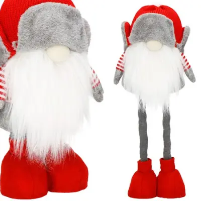 50 cm skrzat, božični okrasek, božični palček s teleskopskimi nogami.