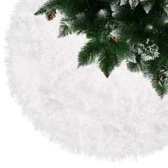 Preproga pod božičnim drevesom 85 cm bela darilna preproga z dolgo dlako