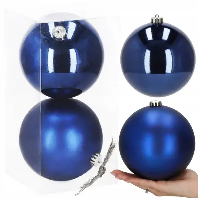 VELIKE BOŽIČNE KROGE 2kom 16 cm XXL KROGLA ZA BOŽIČNO JELKO NEUNIČLJIV set