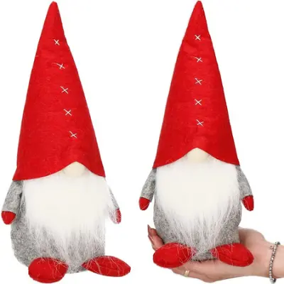 Božični skrzat 32 cm, okrasek za božično drevo, palček, božični škratek s klobukom v obliki zvezde.