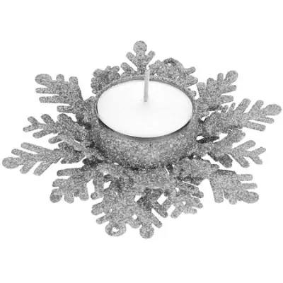 SPRINGOS Svečnik z motivom snežinke 3,5 x 12 cm Božični svečnik Svečnik rdeča snežinka