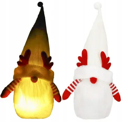 ELF CHRISTMAS GNOME svetleči 37 cm GNOME LED dekoracija DARILO ZA BOŽIČ