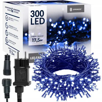 BOŽIČNE LUČKE 300 LED ZUNANJA MNOGA SVETLOBNA SVETLOBNA ZAVESA IP44