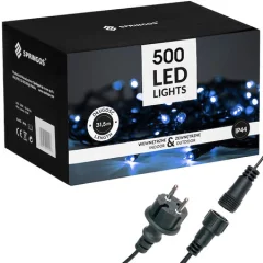 500 LED modrih zunanjih božičnih lučk, 30 metrov.