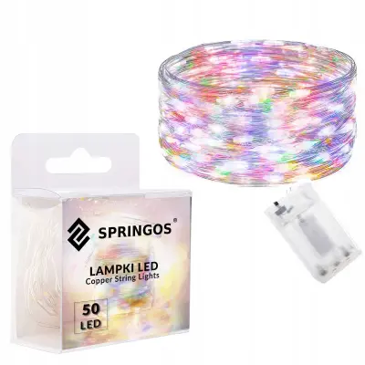Božične lučke 50 LED lučk na baterije / večbarvne