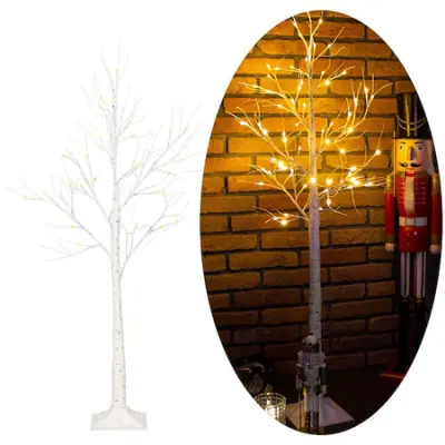 210 cm svetleče drevo, LED breza, božični okras.