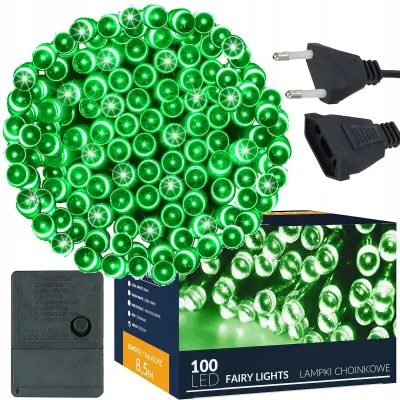 100LED LUČKI ZA BOŽIČNO DREVO TOK SVETLEČA ZELENA ŽICA ZUNAJ/NOTRAJ BOŽIČNO DREVO