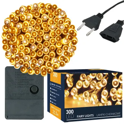 BOŽIČNE LUČKE 300 LED 22m ZUN/NOT za drevesce TOPLO BELE BOŽIČNE