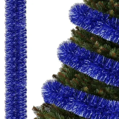 6 metrska verižica za novoletno jelko v kostanjevi barvi, girlanda za jelko premera 7 cm.