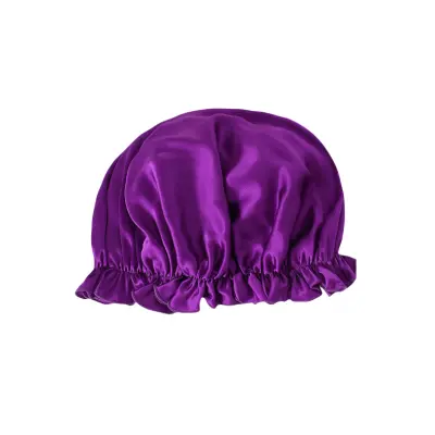 Spalna kapa iz 100% svile Mulberry Purple L