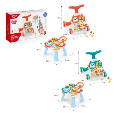 Bebi hojica-stolček, 2v1, glasba, luč, na baterije, 2s