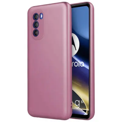Silikonski ovitek Metalik za Samsung Galaxy A55 - roza