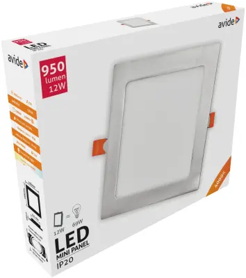 930008 Vgradna stropna svetilka LED Saten 12W 4000K 950 lm