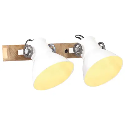 vidaXL Industrijska stenska svetilka bela 45x25 cm E27