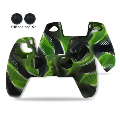 Protizdrsni silikonski ovitek za krmilnik PS5 Black+Green