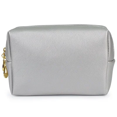 Velika kvadratna torbica za ličila Silver