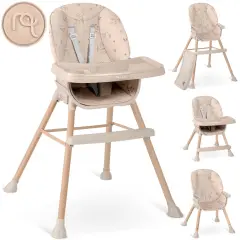 Stolček za hranjenje Nukido Tilo, bež