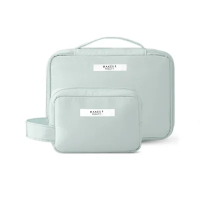 Prenosna kozmetična torba Oxford Cloth Potovalni organizator ličil Green