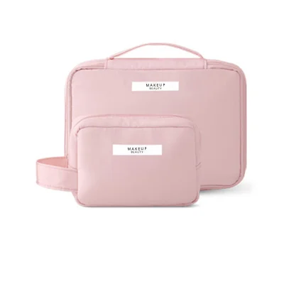 Prenosna kozmetična torba Oxford Cloth Potovalni organizator ličil Pink