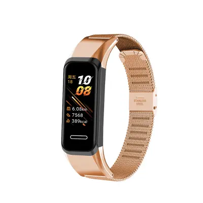 Pašček za uro za Huawei Band 8/7/6 PinkGold
