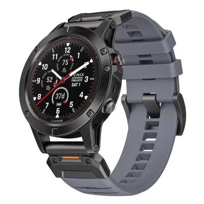 22 mm pašček za uro za Garmin Fenix 3/5/5X/6X/7X Grey
