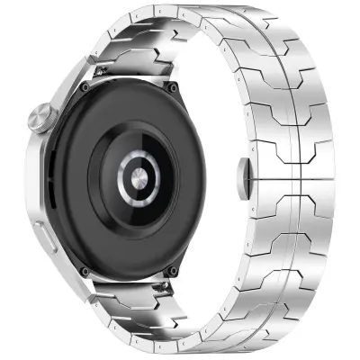 Pašček za uro iz titana za 22 mm pametno uro Silver  Zaponka v obliki metulja