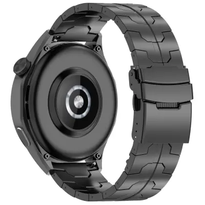 Pašček za uro iz titana za 22 mm pametno uro Black  Varnostna zaponka