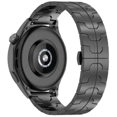 Pašček za uro iz titana za 22 mm pametno uro Black  Zaponka v obliki metulja