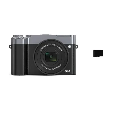 Digitalni fotoaparat DC208N 5K - črn (s kartico 32 GB TF)